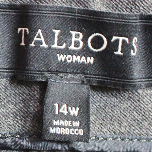 #526 Talbots Grey Dress Pants Size 14W - Picture 6 of 9
